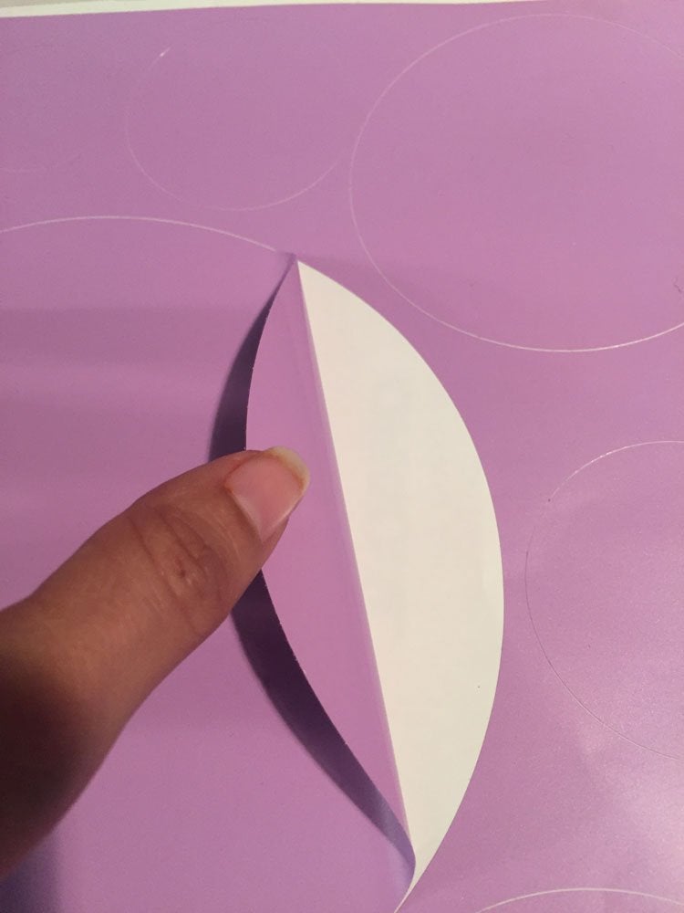 Create-A-Mural Polka Dot Wall Decals Girls Room Wall Decor Stickers, Wall Dots, Vinyl Circle Peel & Stick DIY Bedroom, Playroom, Kids Room, Baby Nursery Toddler to Teen Bedroom Decoration (Dark & Light Purple) - Image 4